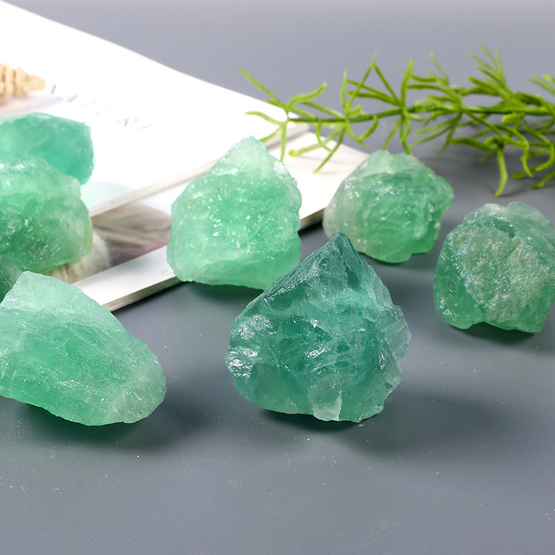 Crystal Rough Green Fluorite & Black Tourmaline – Aromatherapy Stone Diffuser & Crushed Crystal