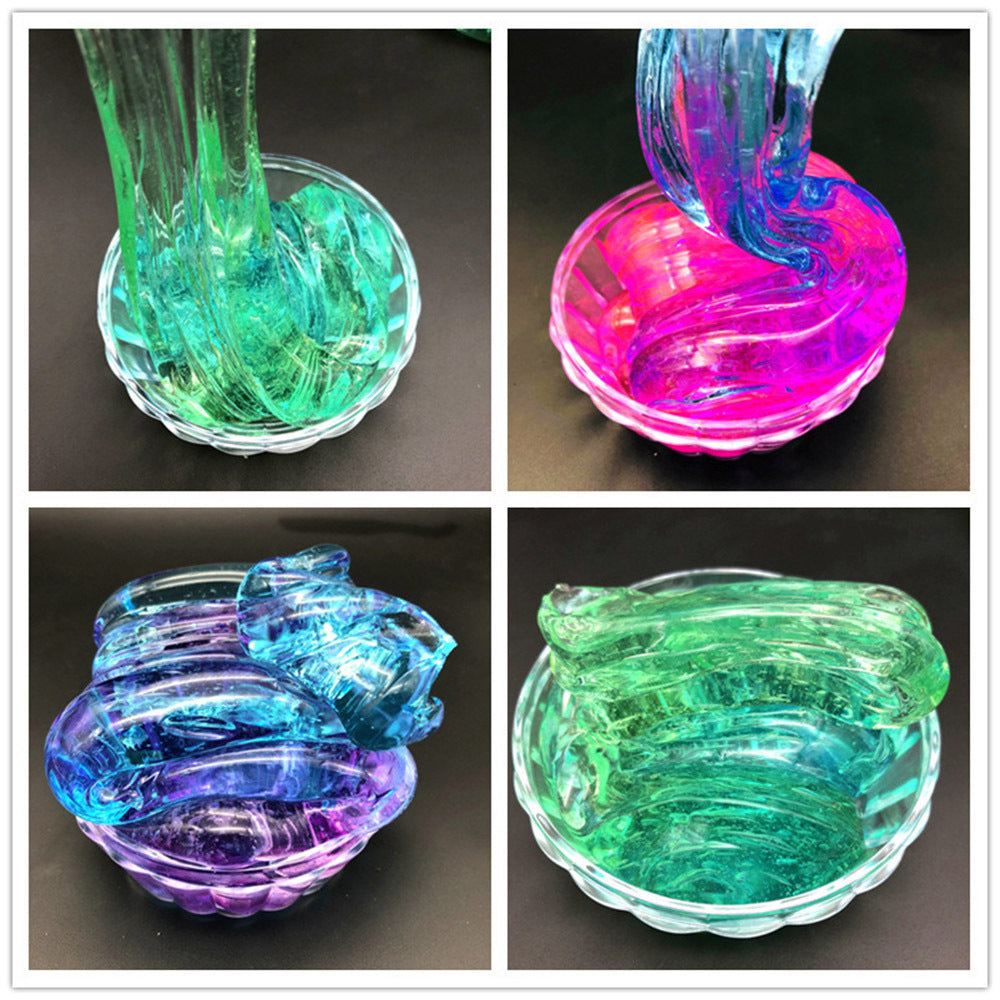 Color Matching Gradient Multicolor Crystal Mud Slime – Fun DIY Stress Relief Toy