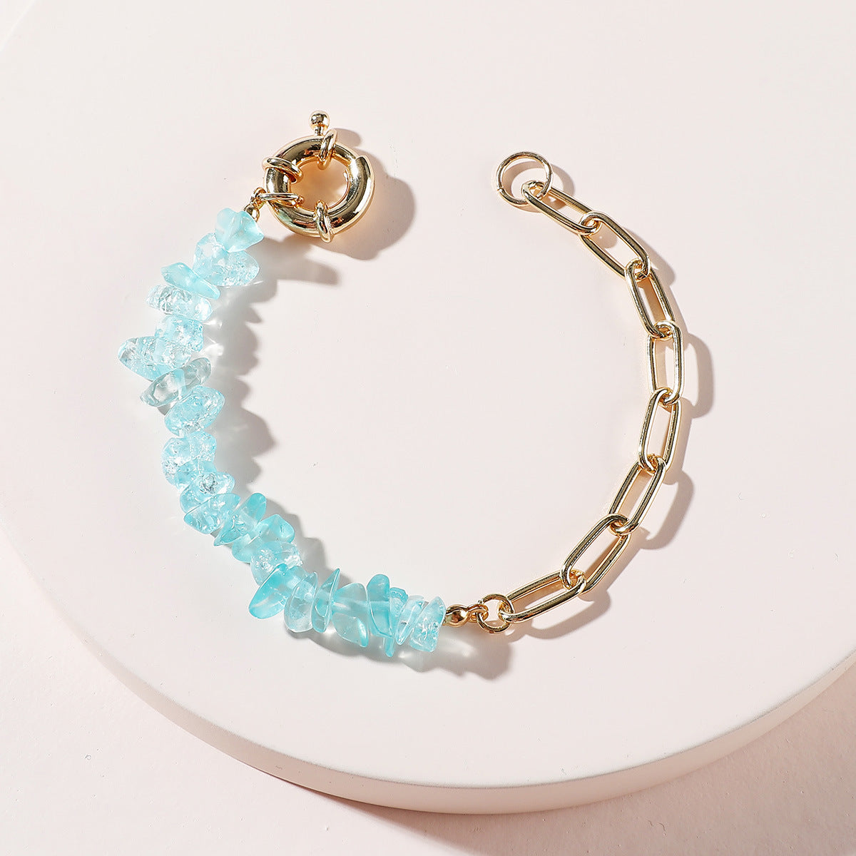 Qingdao Daiwei Rough Amethyst Stone Chain Bracelet – Natural Crystal Jewelry