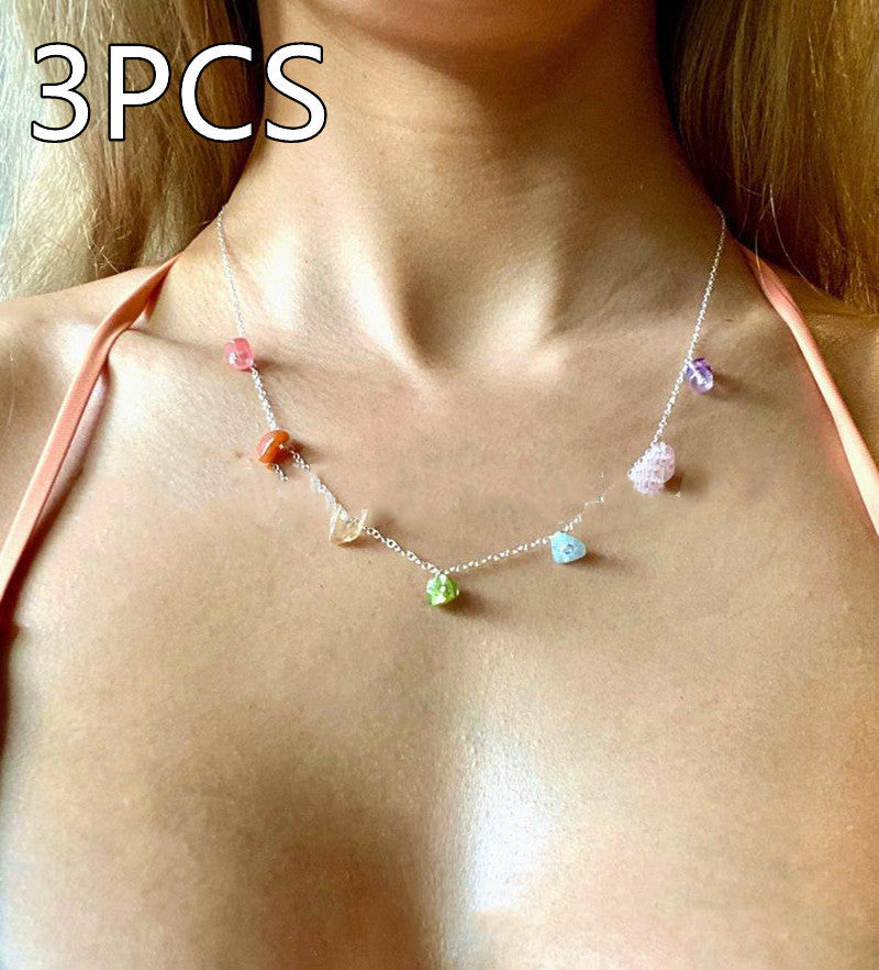 Seven Chakra Natural Crystal Necklace – Healing Energy Pendant Jewelry