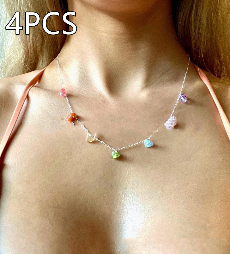 Seven Chakra Natural Crystal Necklace – Healing Energy Pendant Jewelry