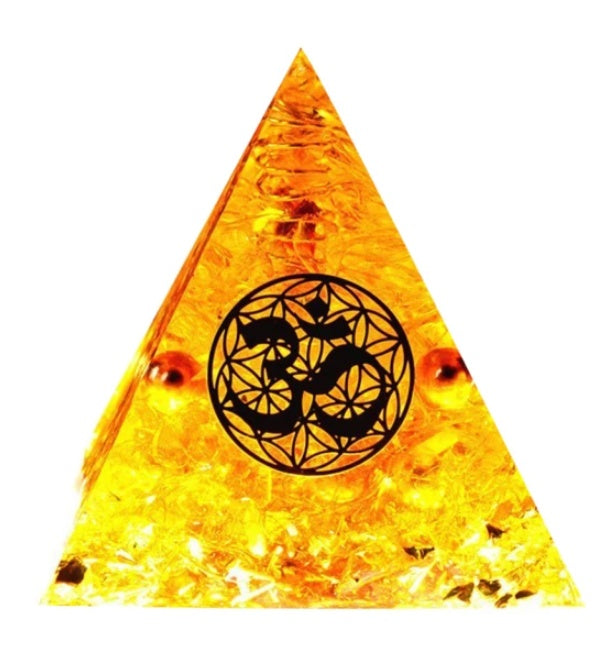 Natural Crystal Gravel Pyramid Energy Tower – Healing Stone Home Decoration