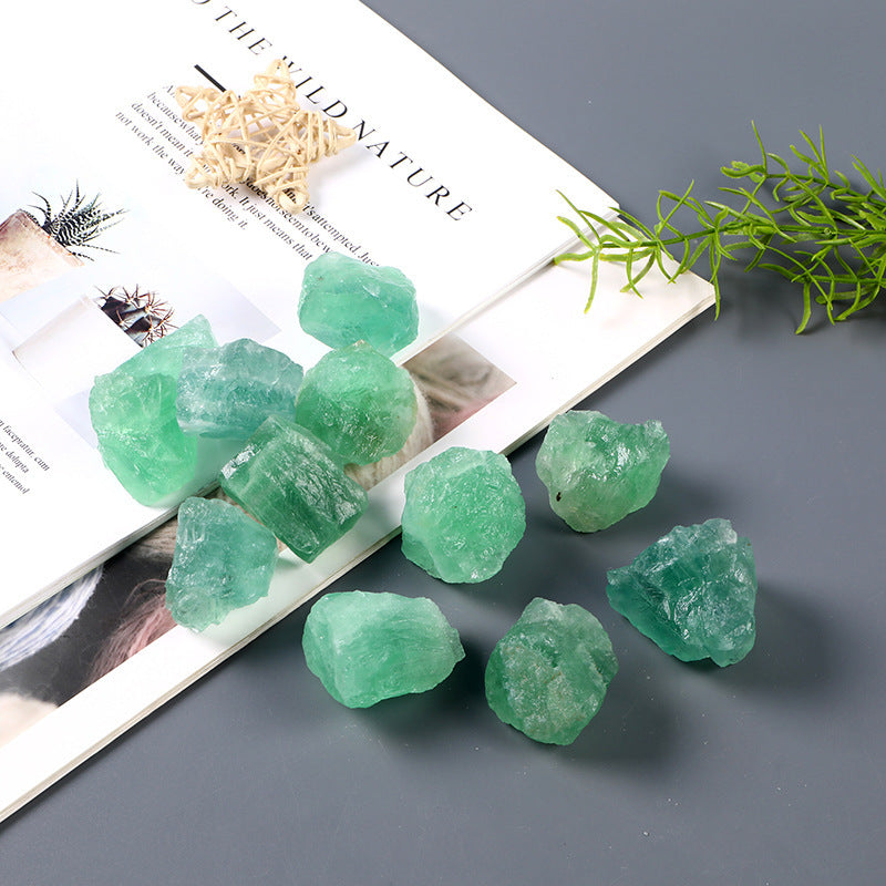 Crystal Rough Green Fluorite & Black Tourmaline – Aromatherapy Stone Diffuser & Crushed Crystal