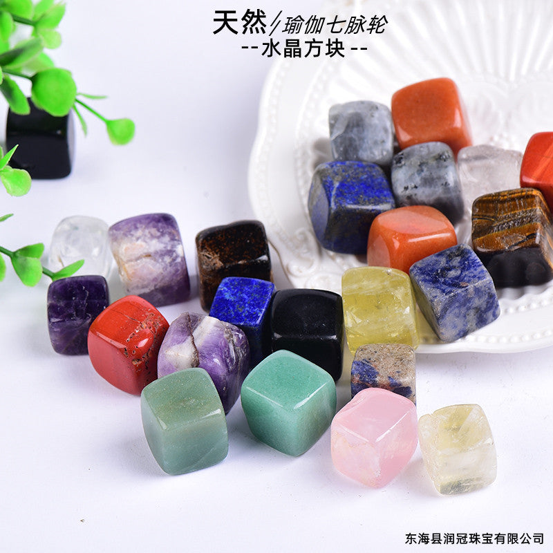 Natural Crystal Cube – Rough Polished Aromatherapy & Diffuser Stone