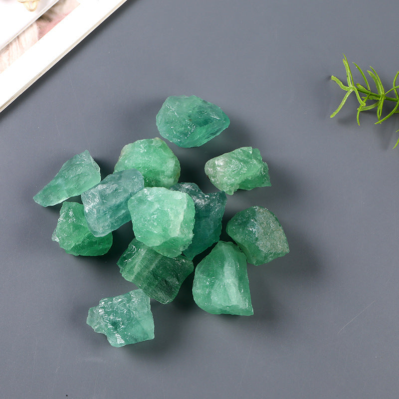 Crystal Rough Green Fluorite & Black Tourmaline – Aromatherapy Stone Diffuser & Crushed Crystal