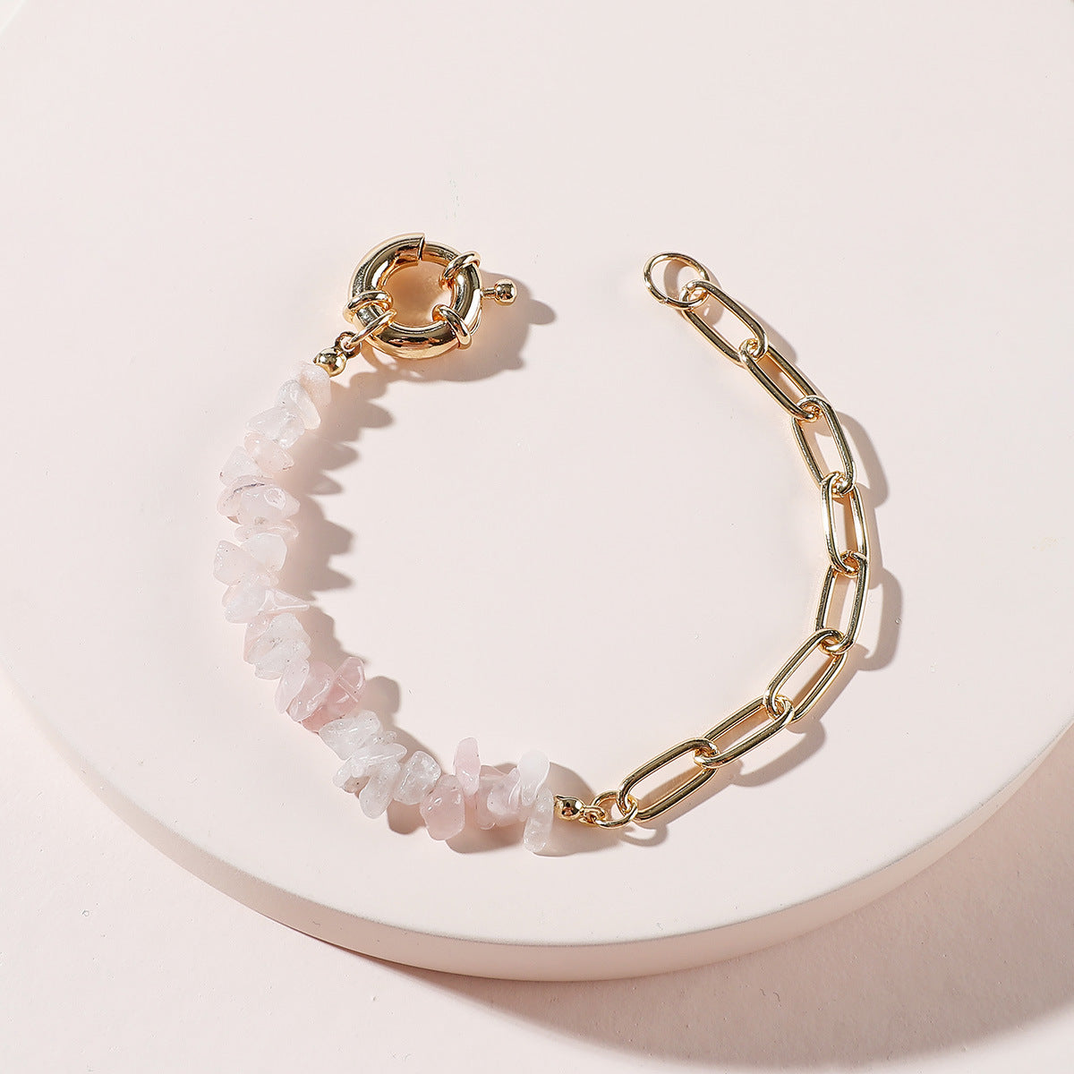 Qingdao Daiwei Rough Amethyst Stone Chain Bracelet – Natural Crystal Jewelry