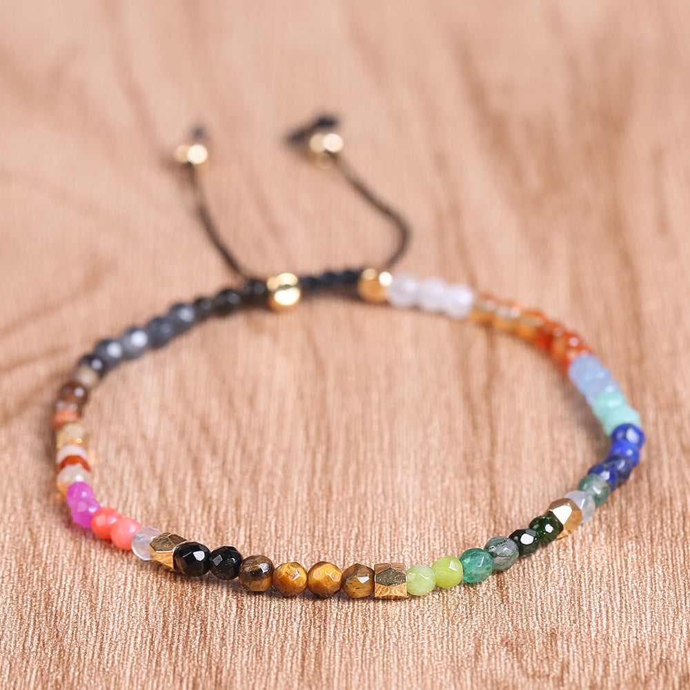 12 Constellations Chakra Bracelet – 7-Colored Stone Beads for Zodiac Energy & Balance