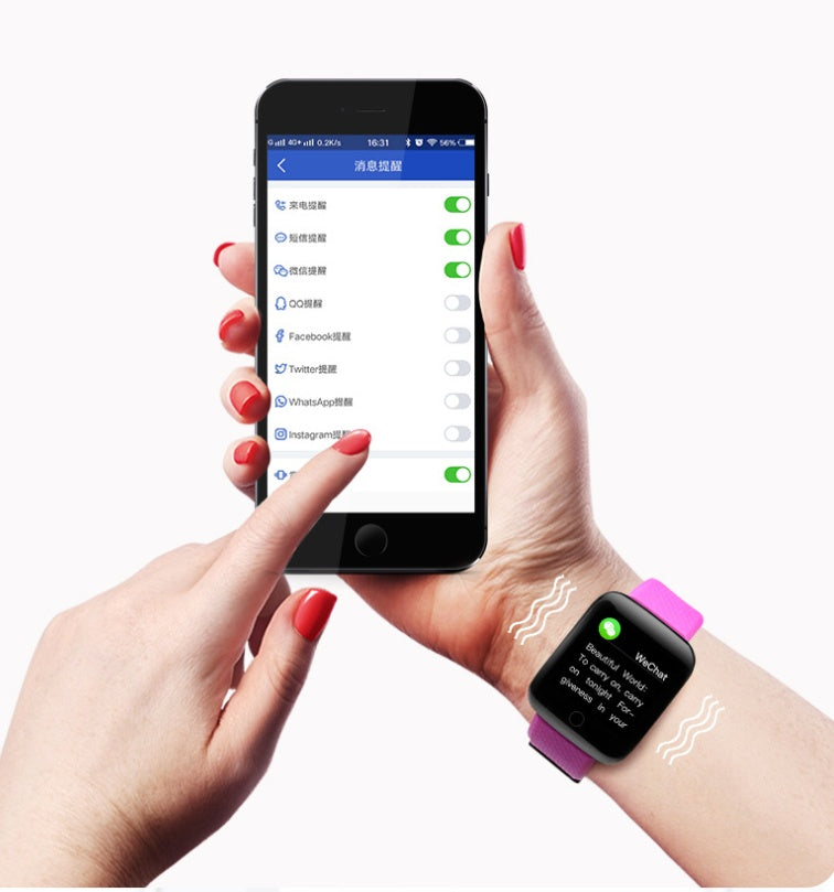 Smart Fitness Bracelet with Blood Pressure & Heart Rate Monitor