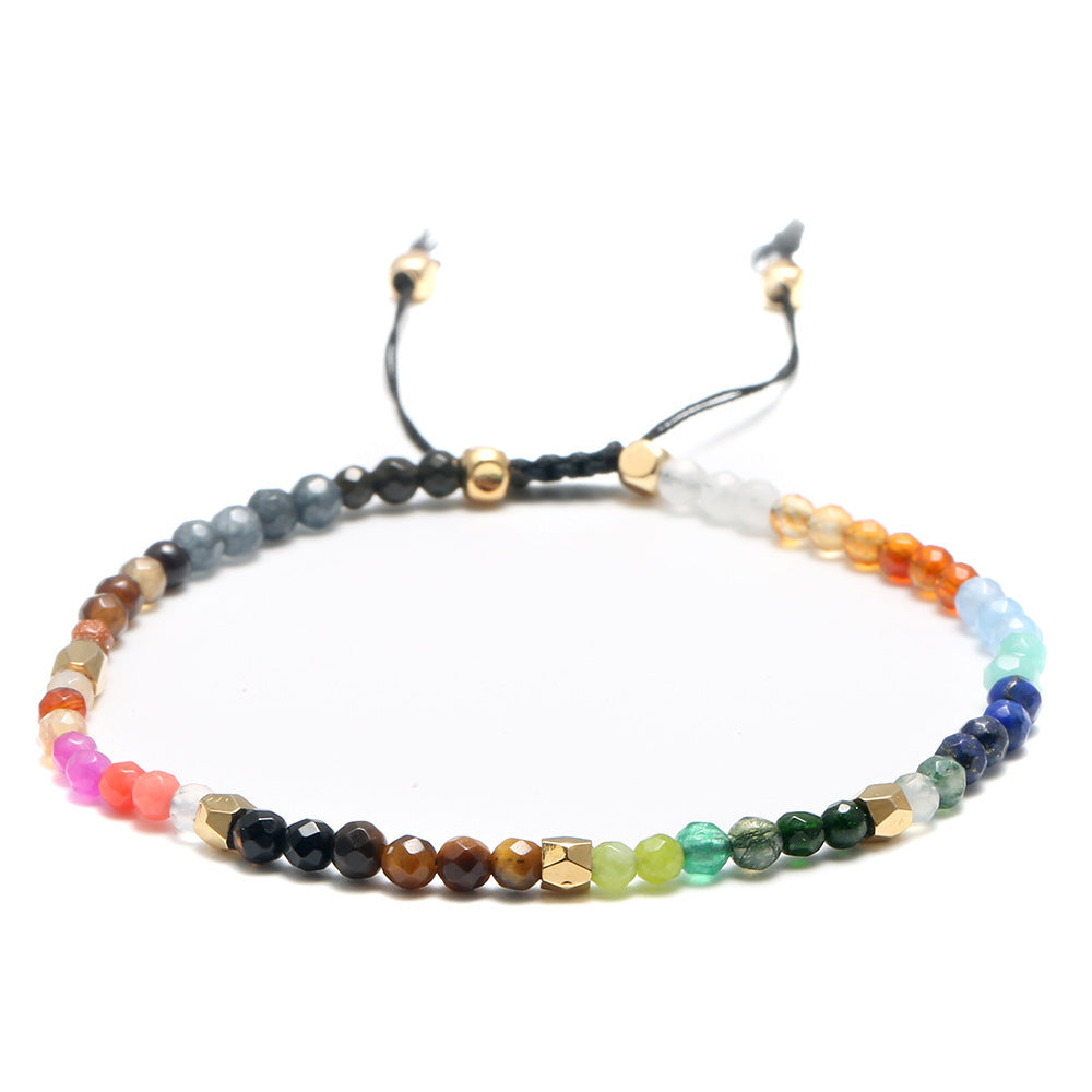 12 Constellations Chakra Bracelet – 7-Colored Stone Beads for Zodiac Energy & Balance