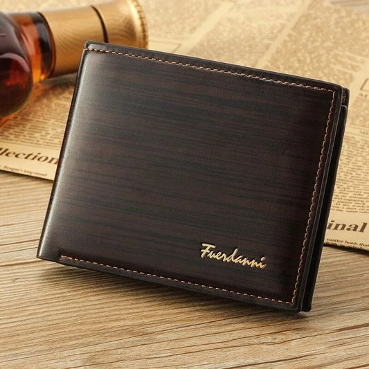 Men’s Genuine Leather Bifold Wallet – Slim Credit & ID Card Holder Billfold