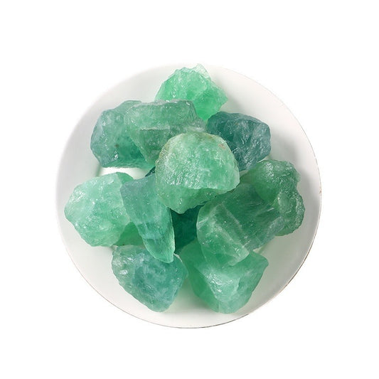 Crystal Rough Green Fluorite & Black Tourmaline – Aromatherapy Stone Diffuser & Crushed Crystal