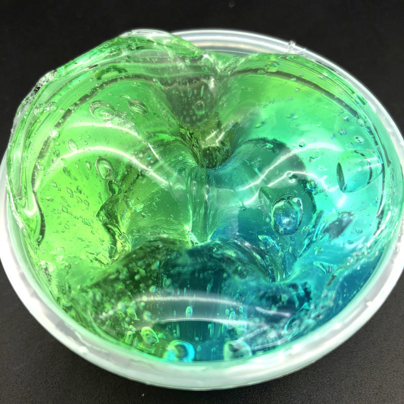 Color Matching Gradient Multicolor Crystal Mud Slime – Fun DIY Stress Relief Toy