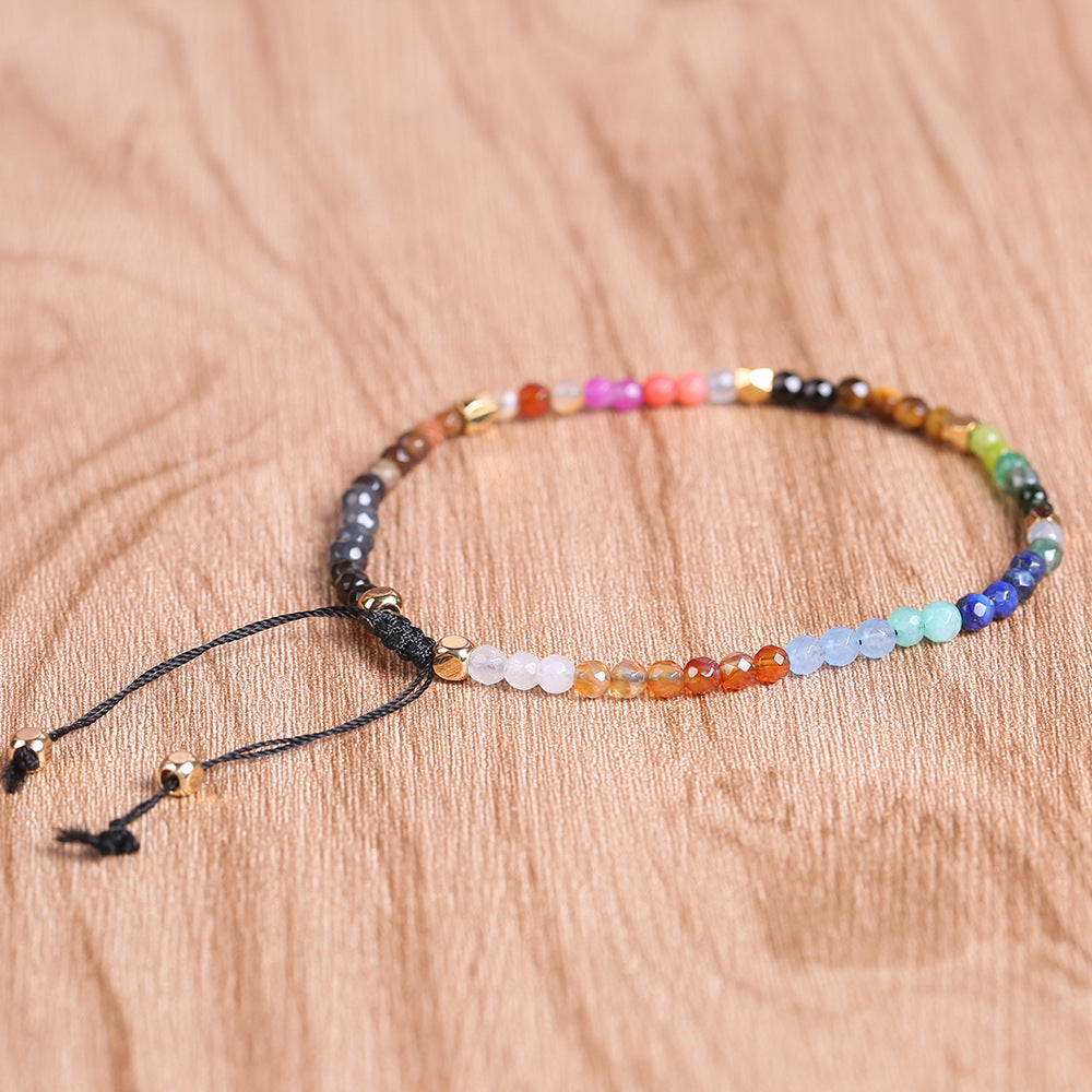 12 Constellations Chakra Bracelet – 7-Colored Stone Beads for Zodiac Energy & Balance