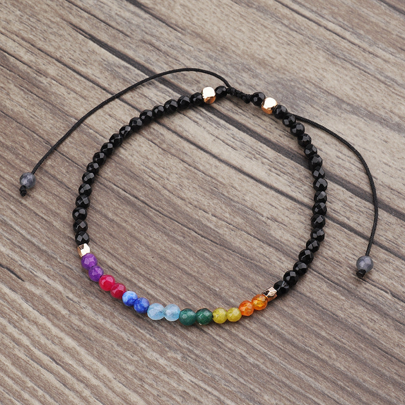 12 Constellations Chakra Bracelet – 7-Colored Stone Beads for Zodiac Energy & Balance