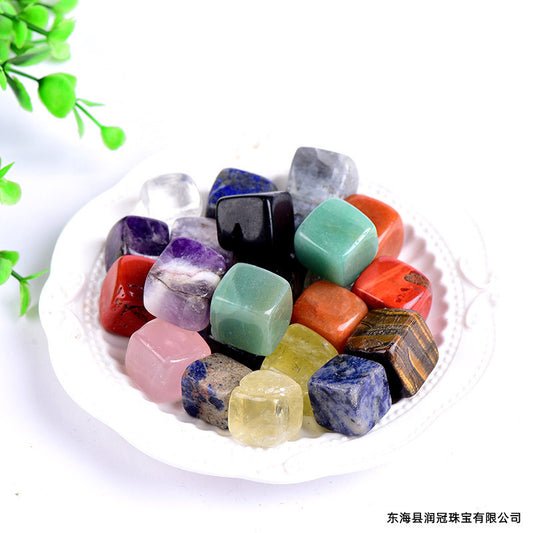 Natural Crystal Cube – Rough Polished Aromatherapy & Diffuser Stone