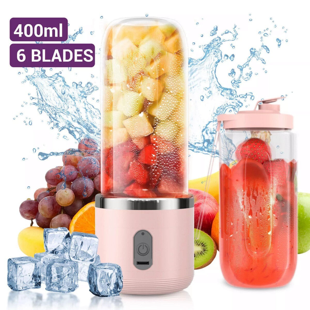 Rechargeable Electric Fruit Juice Maker Portable Blender Smoothie Juicer Machine