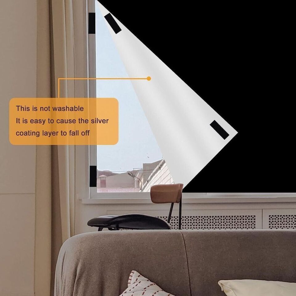 Portable Blackout Blind Window Thermal Insulated Kitchen Curtains Stick On DIY